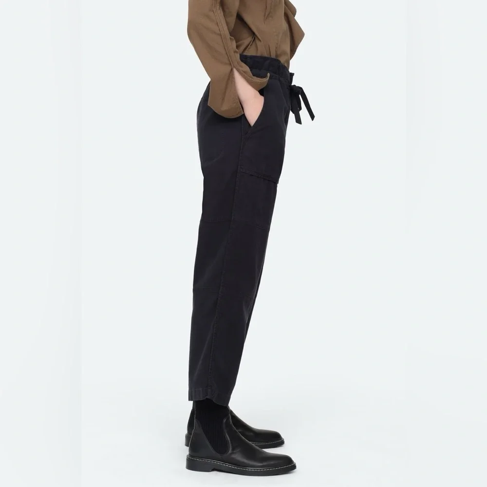 Sea NY Scout Twill Tie Waist Utility Pants Black Size 4 - Picture 4 of 14